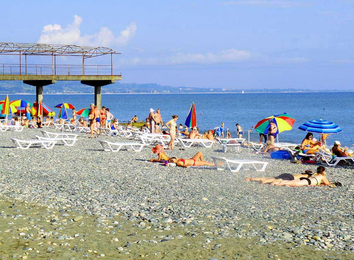 Пляж в Абхазии